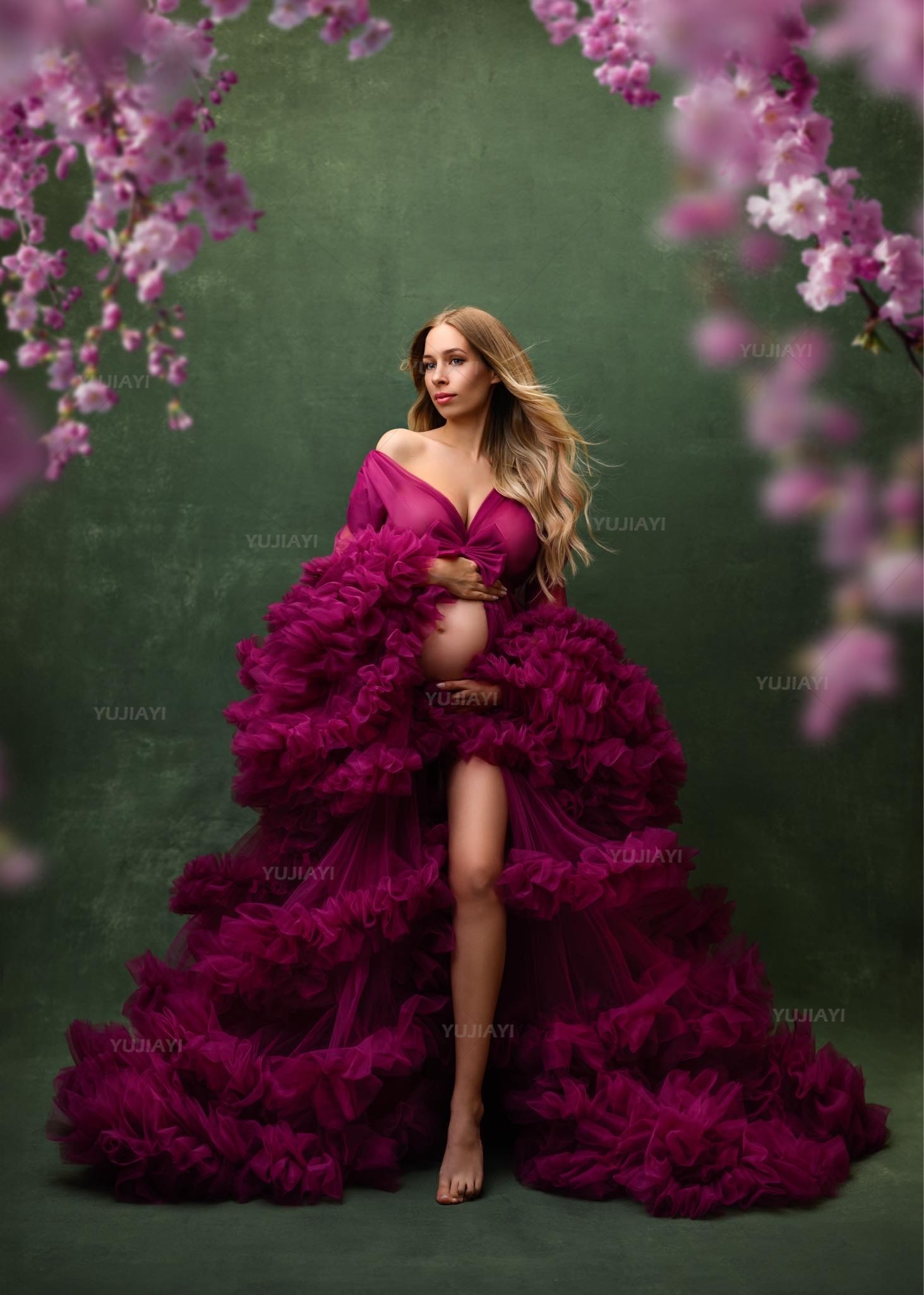 Robe Bouffante en Tulle à Manches sulfpour Femme, Tenue de Nuit, pour Séance Photo, pour Travesti, Mariage
