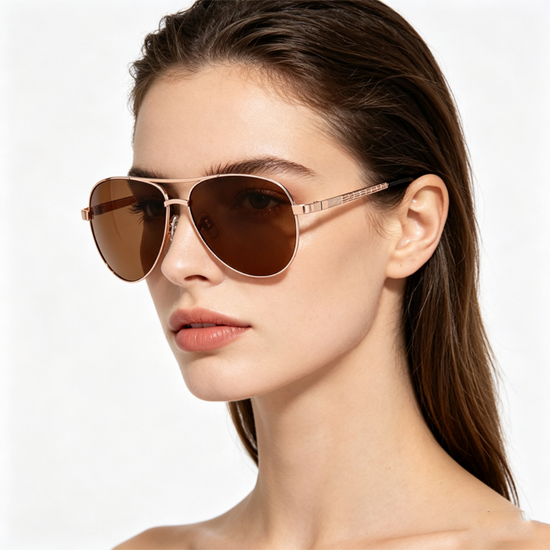 Lunettes de soleil polarisées pour hommes, design de marque, grande monture, pour la conduite automobile, la pêche, marron, mode vintage, lunettes de protection
