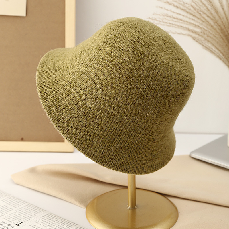 Chapeaux seau chauds en laine pour femmes, casquettes d'hiver solides pour garder au chaud, casquette de pêcheur rétro de haute qualité
