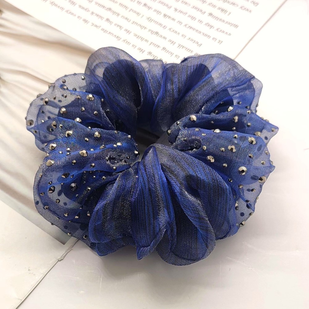 Bandeau de cheveux incrusté d'étoiles pour femme, double couche, organza français, coiffe de tempérament doux, fleur, ULde tête