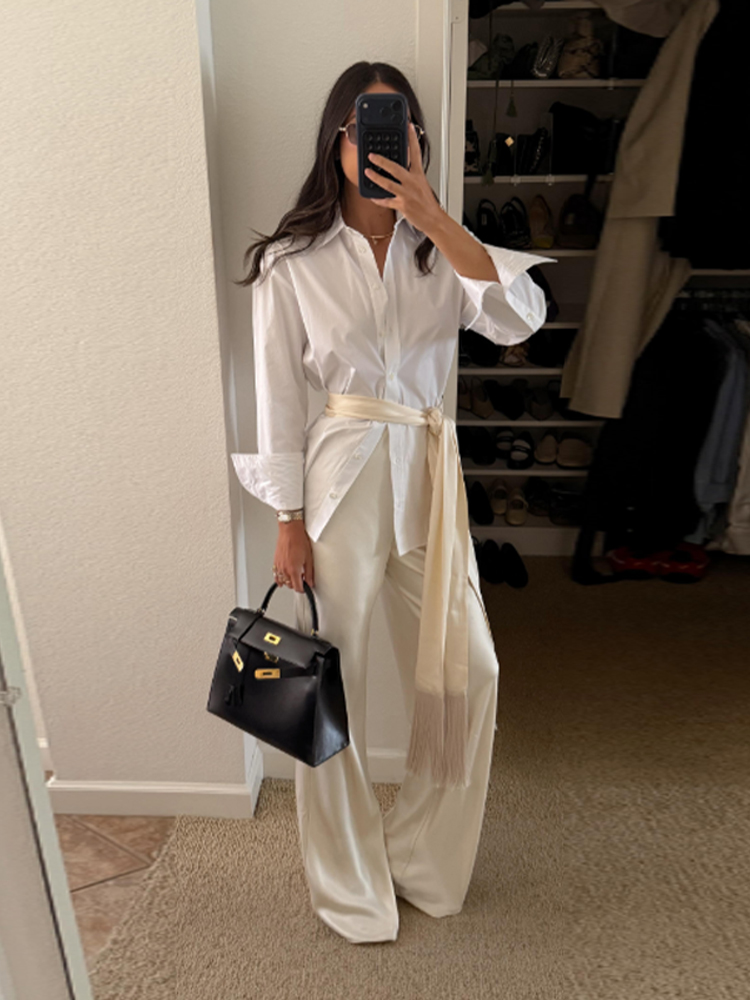 Nouvelle ceinture longue en satin à franges, bord étroit, douce et chic, avec pompons unis, élégante, style oriental, accessoire de taille 2026