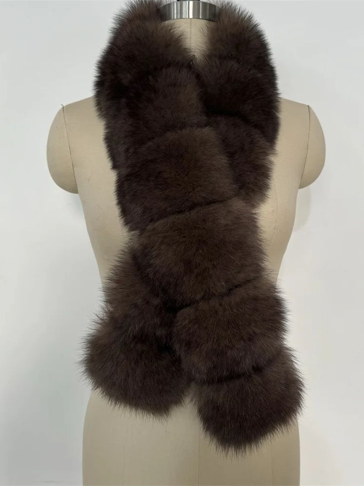 Femmes de luxe chaud réel fourrure de renard châle hiver dames en peluche écharpe enveloppes longue Cape écharpes