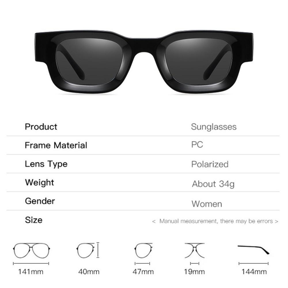 Lunettes de soleil polarisées rectangulaires pour hommes, nuances rétro Punk, Anti-éblouissement, UV400, marque de styliste, tendance, nouvelle collection 2025