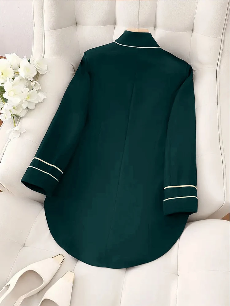 Élégant Blazer à Queue de Pie pour Femmes 2026, Hauts Chics à Col Montant, Veste à Manches Longues, Vêtement d'Extérieur pour Femme de Bureau, Mode Printemps Automne