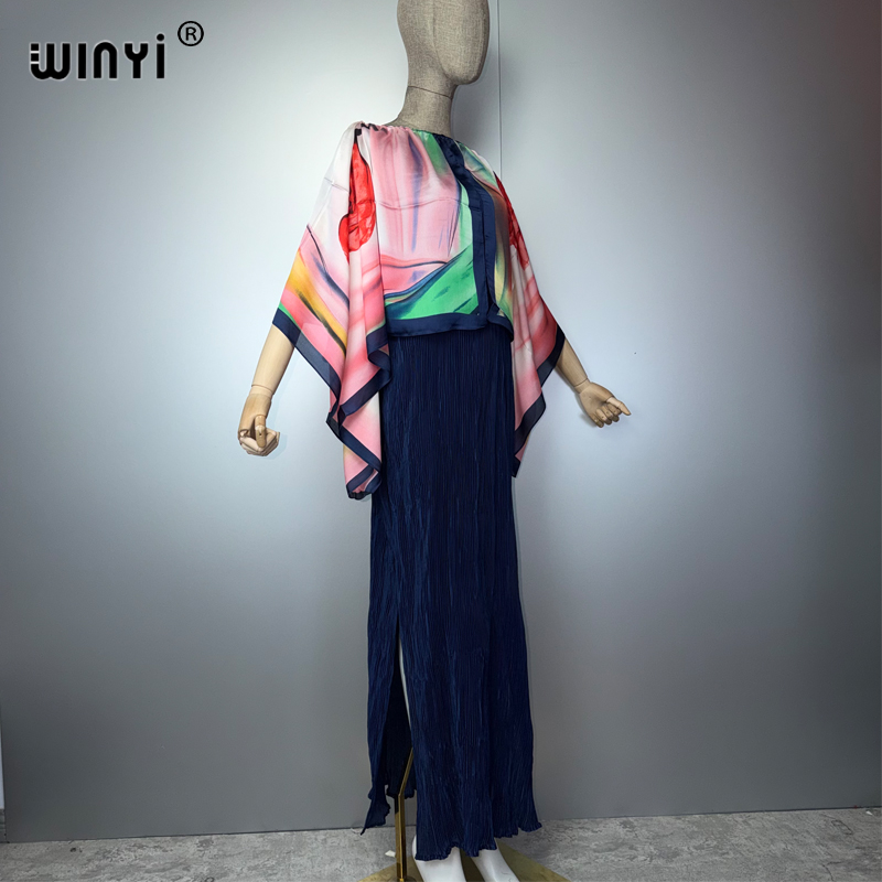 WINYI Robe plissée élastique ajustée, paréo de plage, kaftan tendance, abaya de luxe Dubaï, robes de soirée, abaya pour femme musulmane
