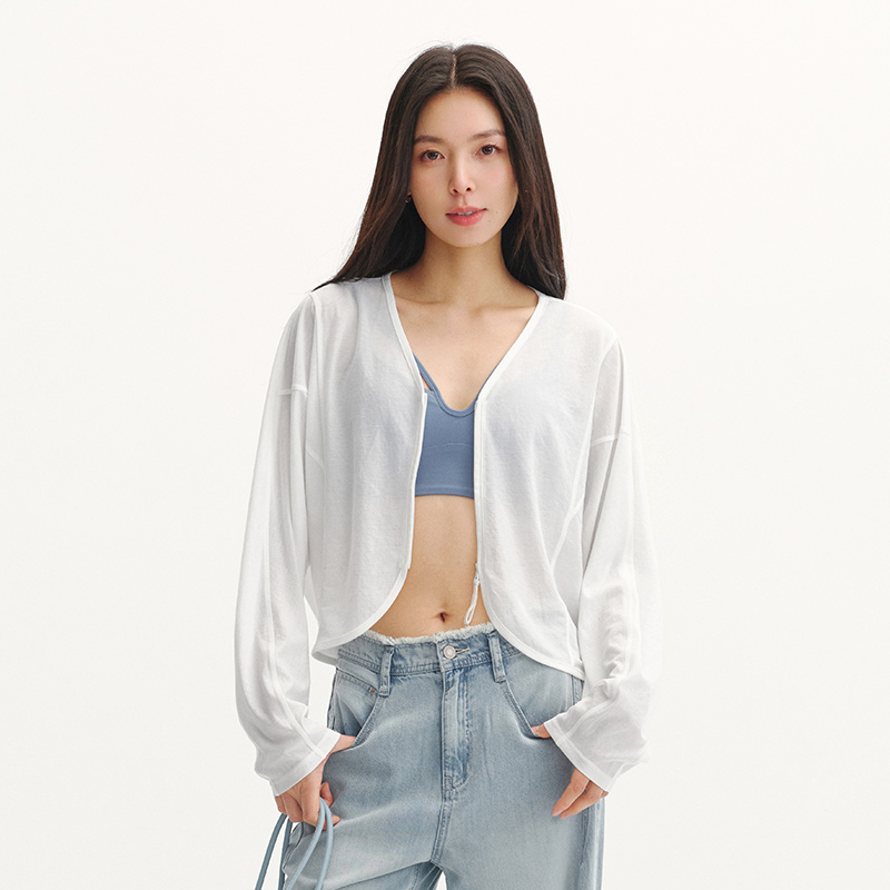 Veste pour femme Semir 2026, manches chauve-souris, col en V ample, style décontracté, polyvalente, douce