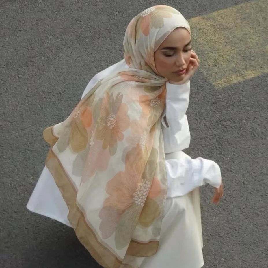 Hijab imprimé de qualité supérieure en coton viscose pour femmes, châle musulman doux et respirant, longs châles islamiques, foulards pour la tête en modal