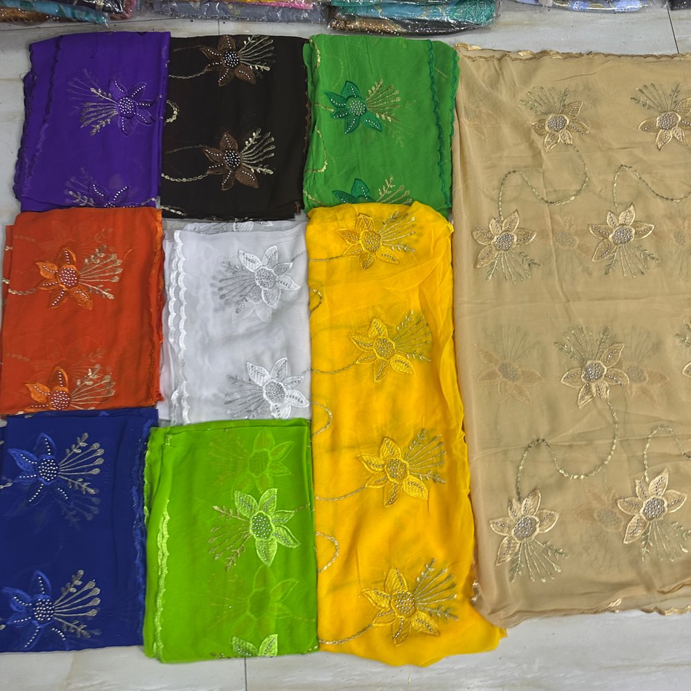 Nouveau Foulard Dubaï 2025 pour Femmes Musulmanes, Grand Hijab en Chiffon Africain, Hijab Islamique, Pashmina, Turban, Voile Brodé, Châles