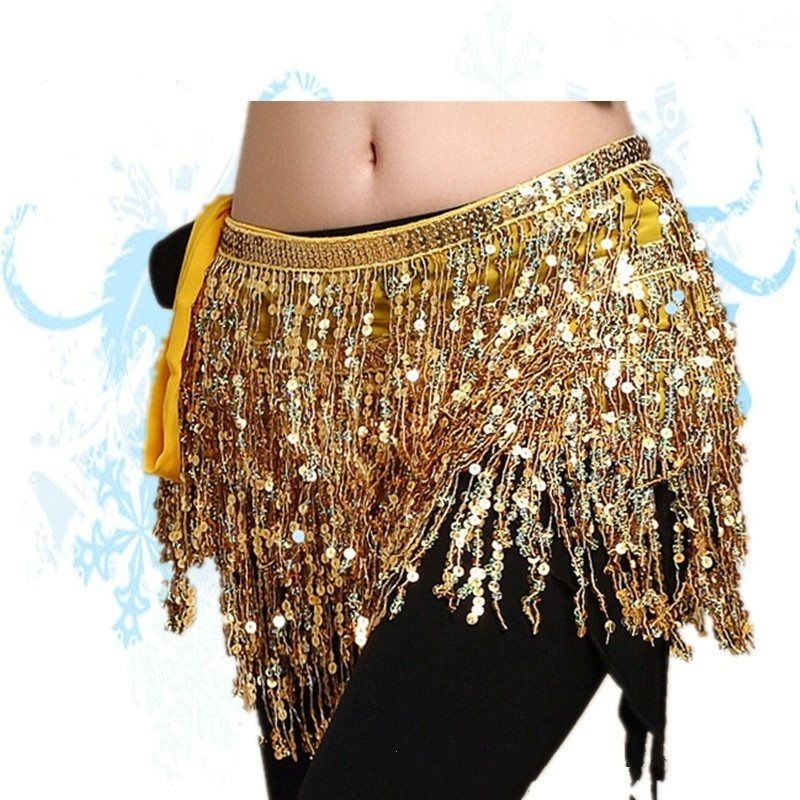 Robe de danse du ventre pour femmes, ceinture en chaîne de taille, accessoires de spectacle sur scène Hula brillant, accessoire de Costume de danse du ventre, jupe de danse du ventre