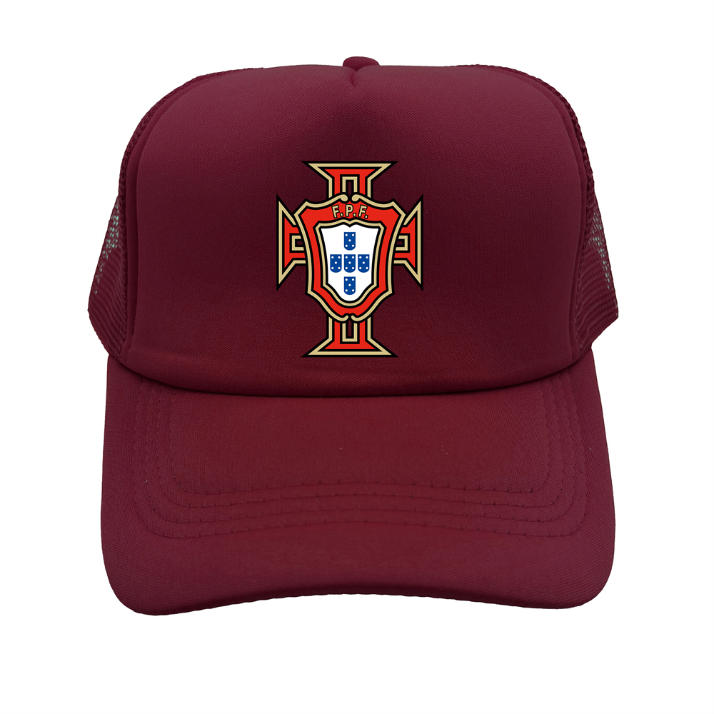 Casquettes de camionneur du Portugal pour hommes, chapeau de baseball, filet en maille unisexe, chapeaux de footballeur nationaux, cool, été