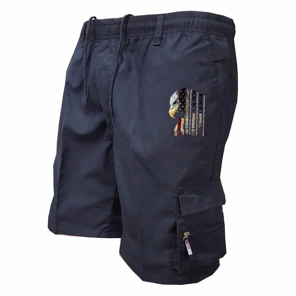Shorts de travail cargo pour hommes à taille élastique, style décontracté de rue, coupe ample, leggings de loisirs Harajuku