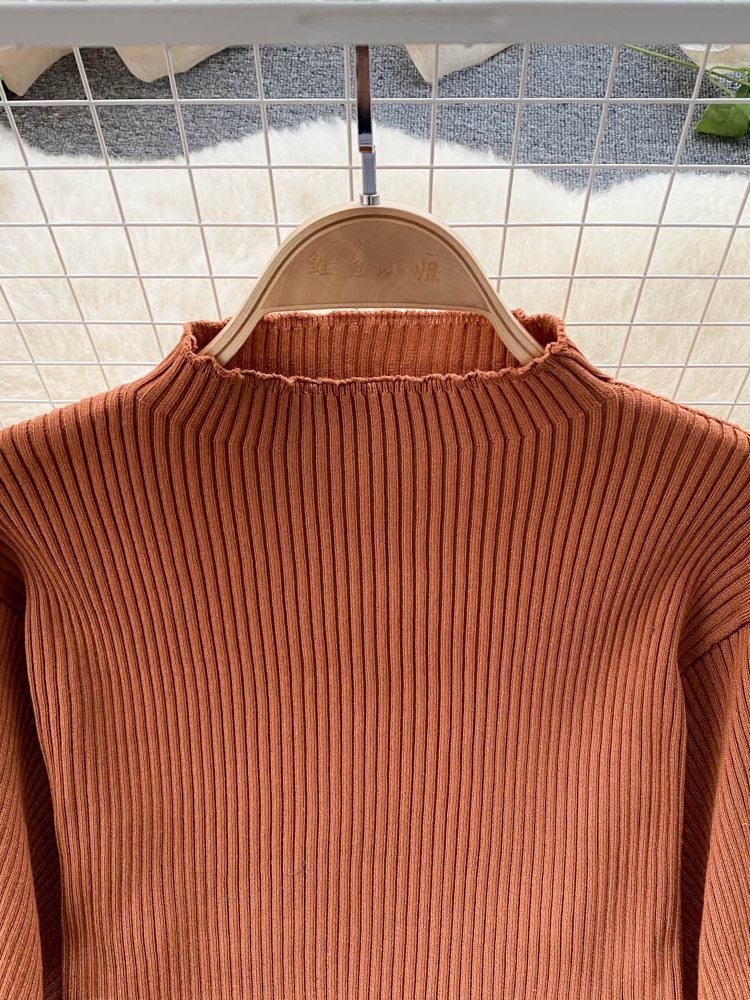 Ensemble Deux Pièces Vintage pour Femme, Pull à Manches sulf, Haut en Tricot + Jupe Longue à Carreaux Taille Haute, Costumes Élégants Orange, Automne et Hiver