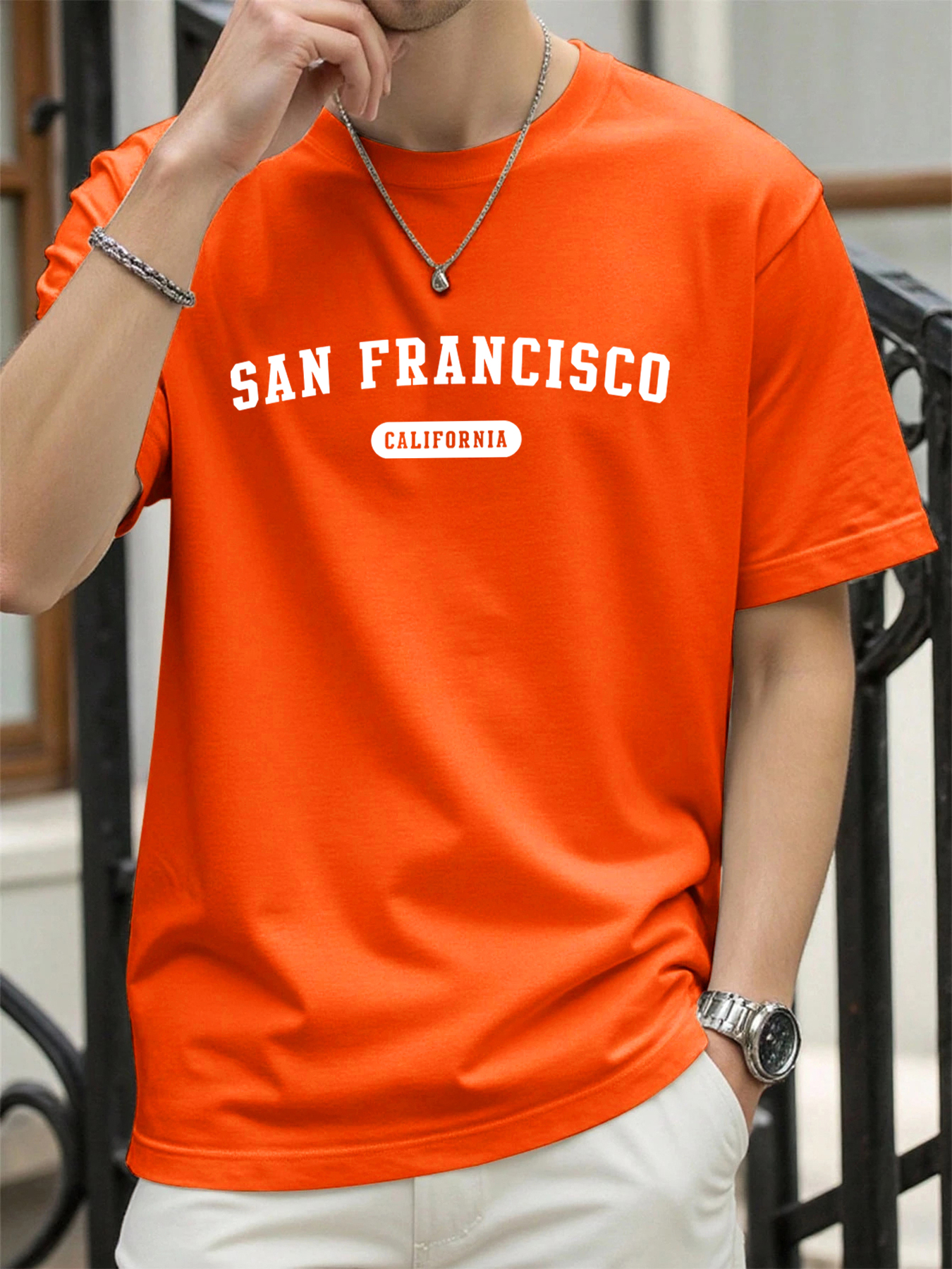 Californie San Francisco imprimé mode T-Shirt homme été classique vêtements rue bases col rond T-Shirt coton dessus respirants