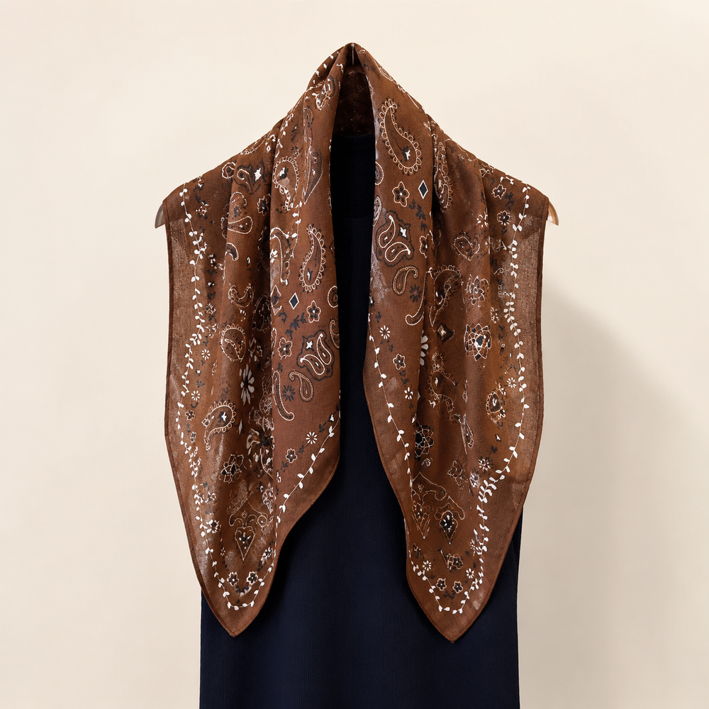 Foulard carré Paisley 68x68cm pour femmes, léger, bandana, foulard de cou, foulard de tête, bandeau pour cheveux, châle, accessoire pour poignée de sac
