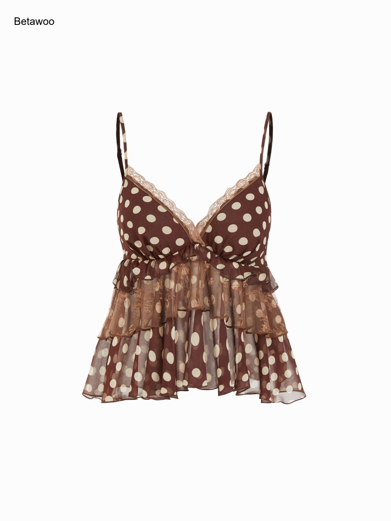 Haut caraco léopard en dentelle pour femme, col en V, ourlet à volants, transparent, sexy, sans manches, style bodycon