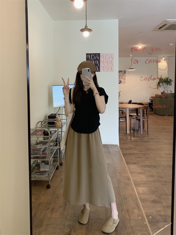 Jupe-pantalon taille haute fine anti-UV pour femme, style décontracté, dissimulant les hanches et les cuisses, longueur 7/8 ou 9/10