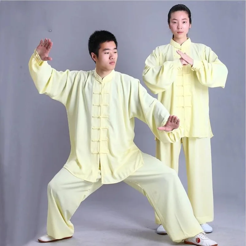 Vêtements traditionnels chinois à manches longues pour hommes, uniforme de KungFu, vêtements d'exercice de chapelle Tai, 14 documents, Wushu Taichapel