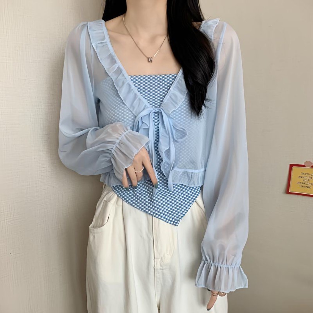 2025 femmes mince décontracté dentelle arc été Protection solaire vêtements femme Cardigan chemise vêtements hauts Blouse pour femme