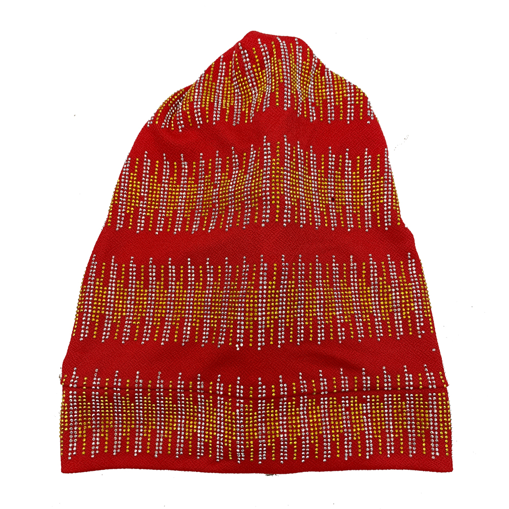 Bonnet Turban Entièrement Orné de Diamants pour Femmes, Hijab Musulman Élastique, Chapeau Bandeau pour Dames, Foulards Africains, Bonnets Indiens