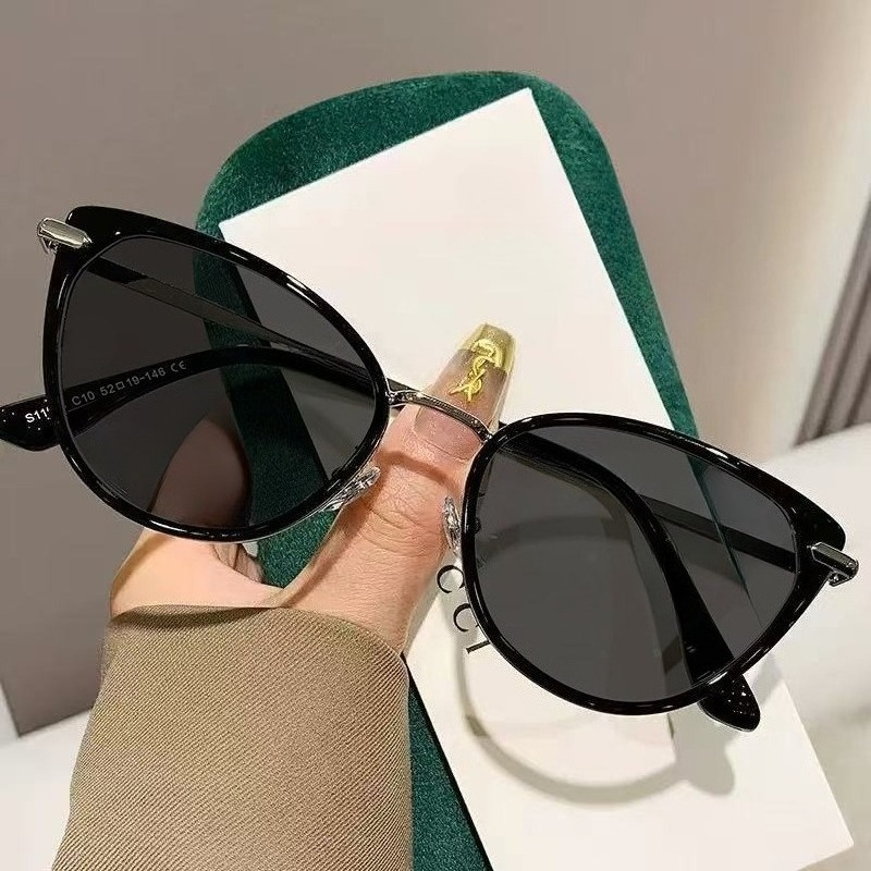 Lunettes de soleil élégantes de luxe œil-de-chat pour femmes, mode 2026, confortables, anti-UV, pour la vie quotidienne, de 0 à -4.0