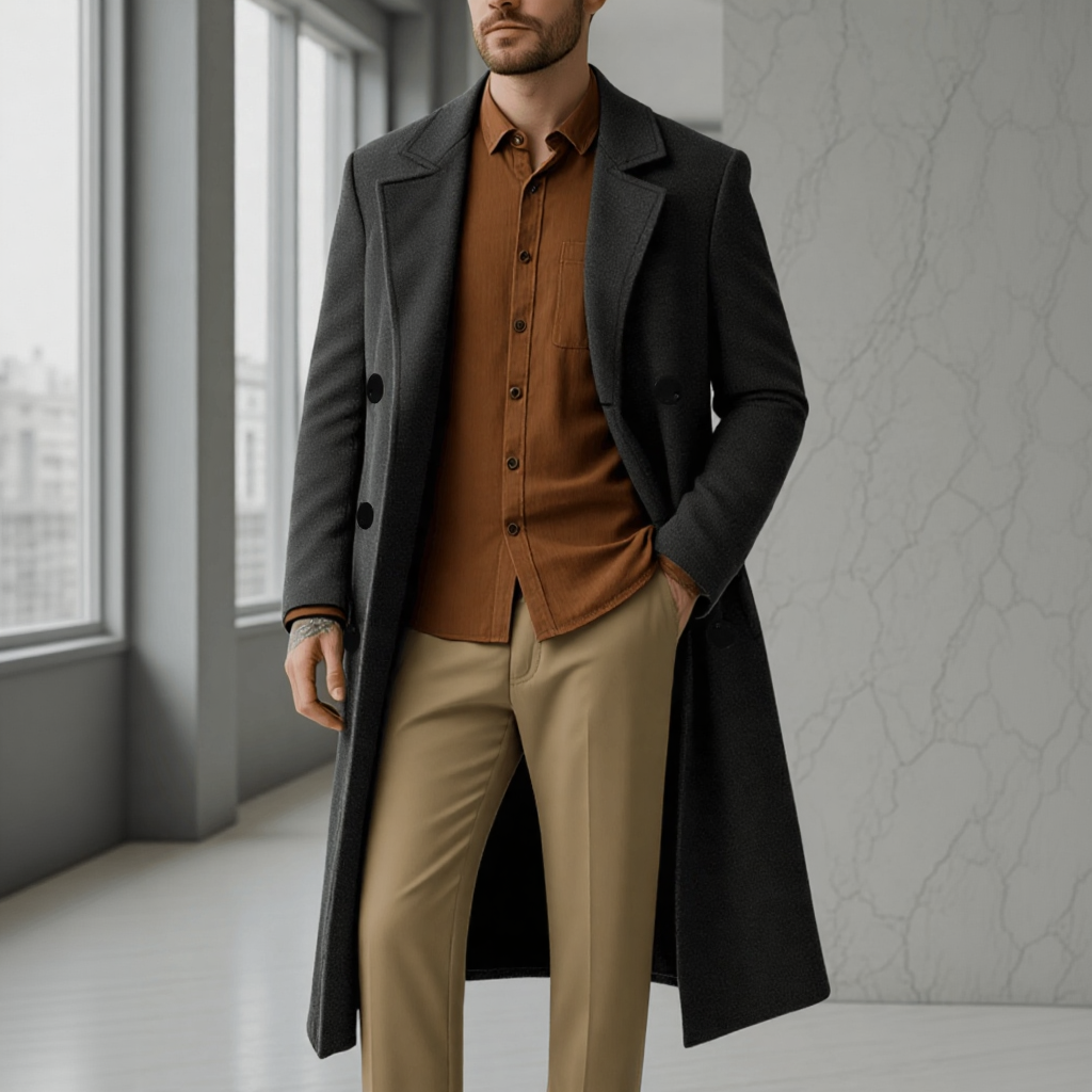 Veste à Double boutonnage pour hommes, manteau d'affaires décontracté pour hommes, automne hiver, Blazer en laine épaisse et chaude, vêtements de cérémonie, costume d'extérieur