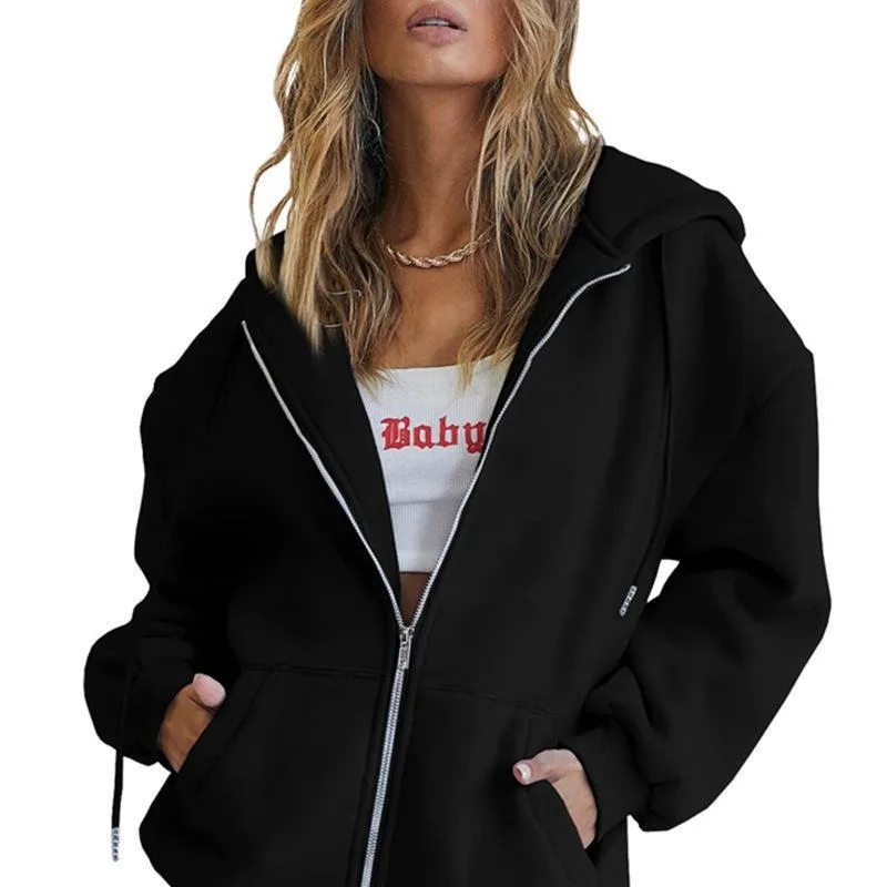 Grande taille cardigan à capuche grunge punk silmY2K haut rock esthétique haute rue décontracté mode urbaine femmes à capuche décontracté à capuche