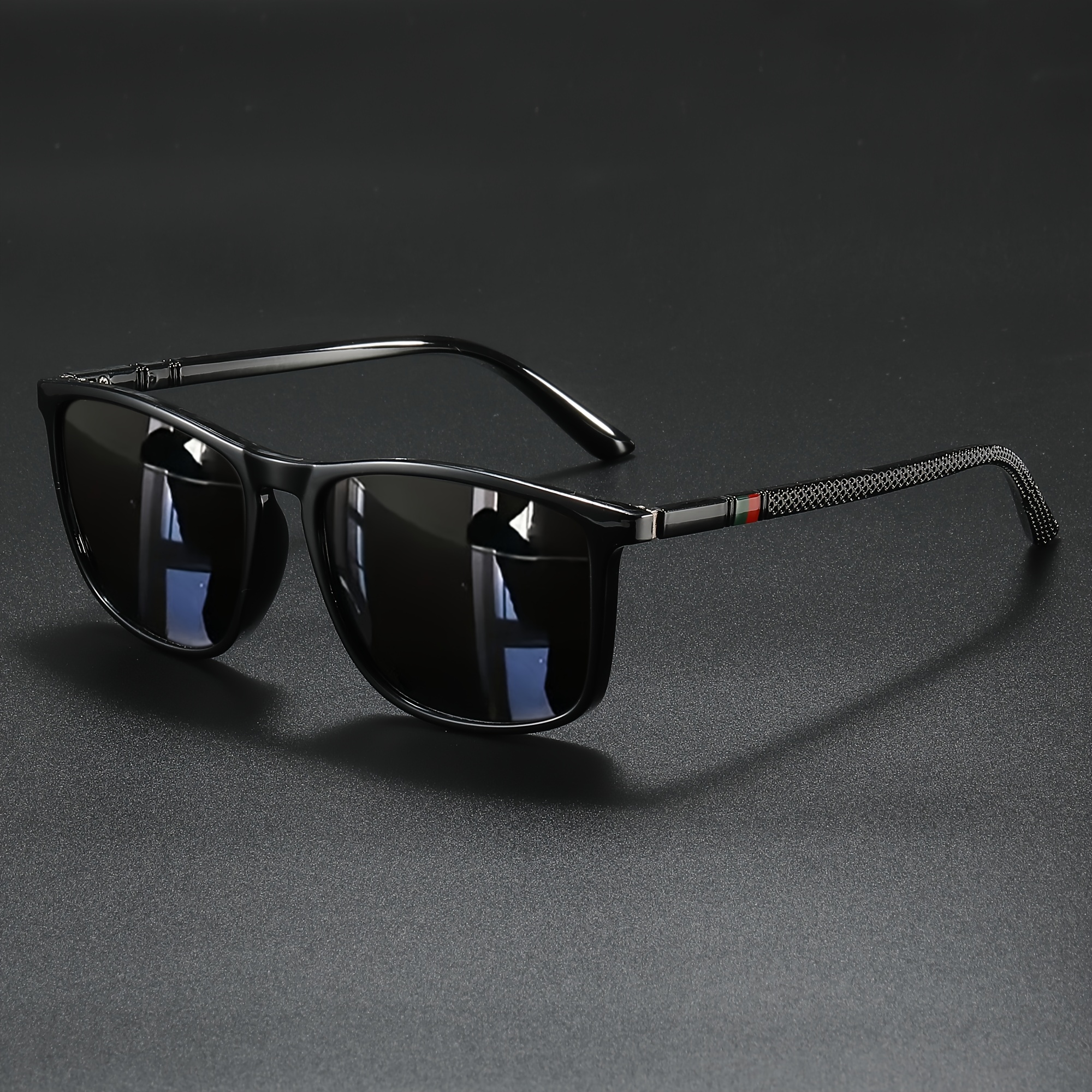 Lunettes de soleil rectangulaires vintage unisexes, lunettes de mode décontractées, ultra-légères pour la conduite et les activités de plein air