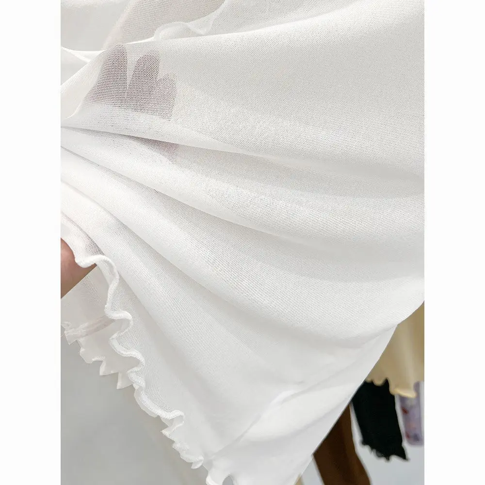 Top court en dentelle noire pour femmes, t-shirt en maille transparente en soie glacée d'été, style court, sous-vêtements, chemise de base, protection solaire