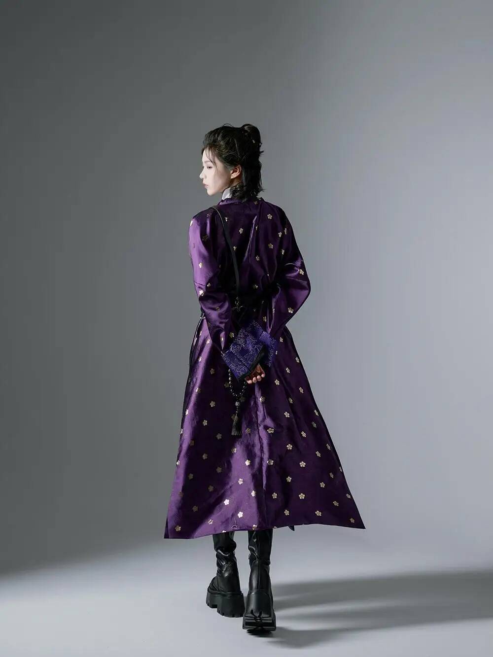 Hommes femmes Vintage danse ethnique Hanfu chinois Robe en soie Costume dynastie Tang violet Hanfu ancien longue Robe Hanfu
