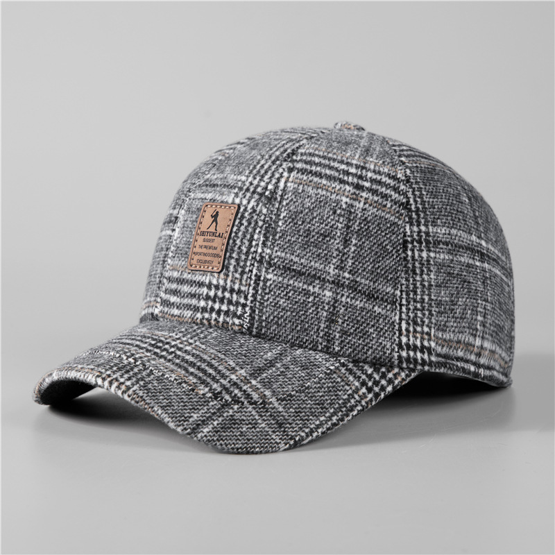 Casquette de baseball d'hiver chaude avec oreillettes pour hommes, casquette épaisse d'automne pour cadeaux