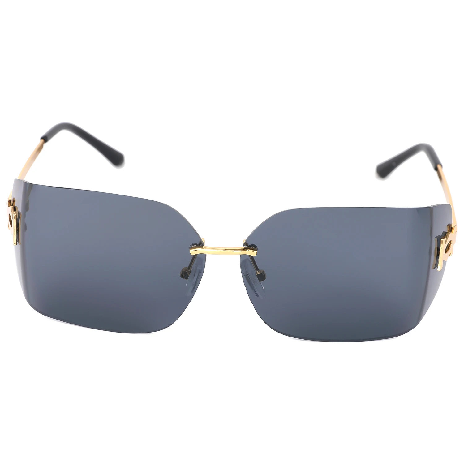 Lunettes de soleil rectangulaires sans monture pour femmes, lunettes de soleil sans monture, design de luxe, lunettes de soleil pour femmes, UV400
