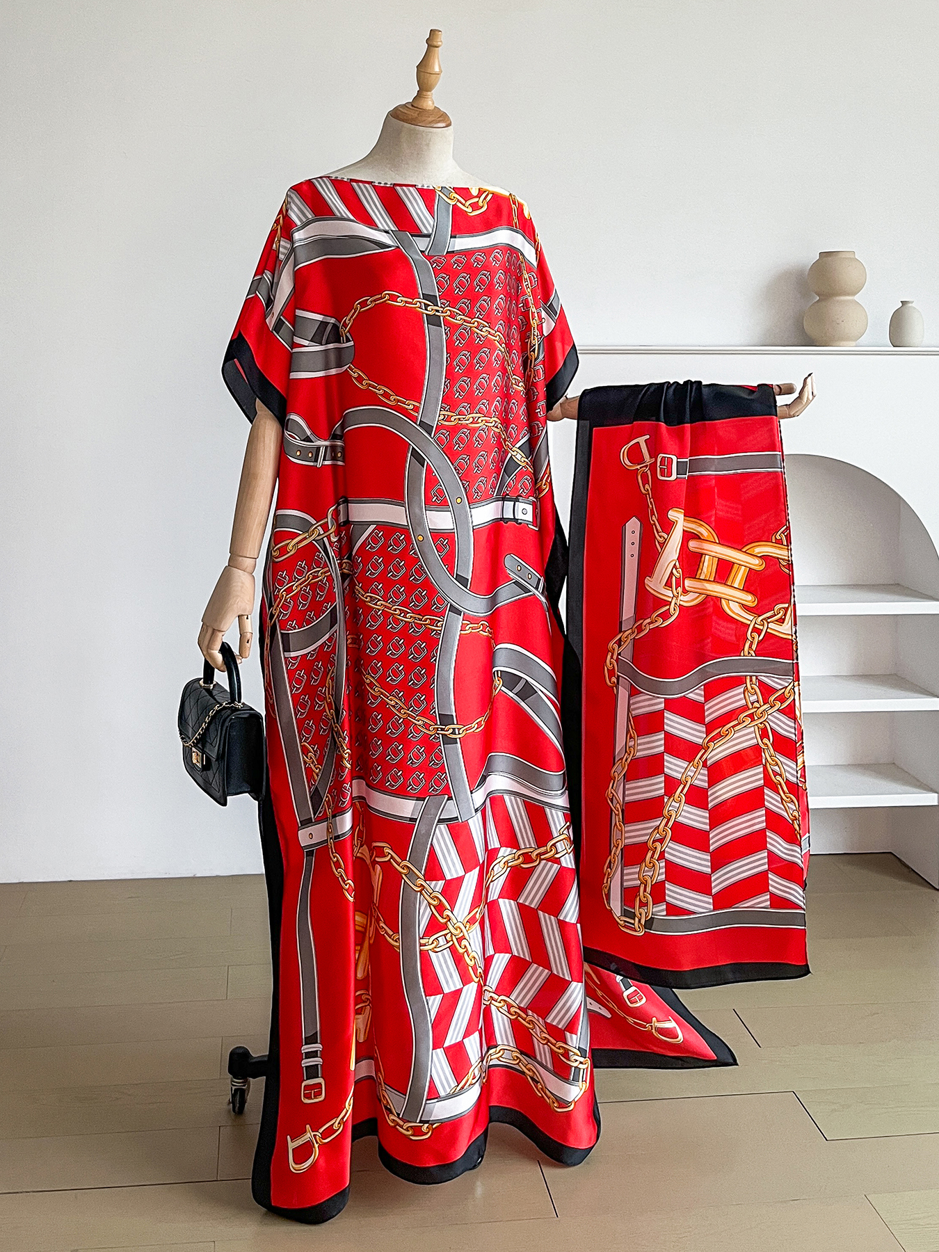 Abayas musulmanes pour femmes 2026 : Nouvelle mode, robes maxi élégantes en soie imprimée, amples et douces, style africain, avec ceinture et turban