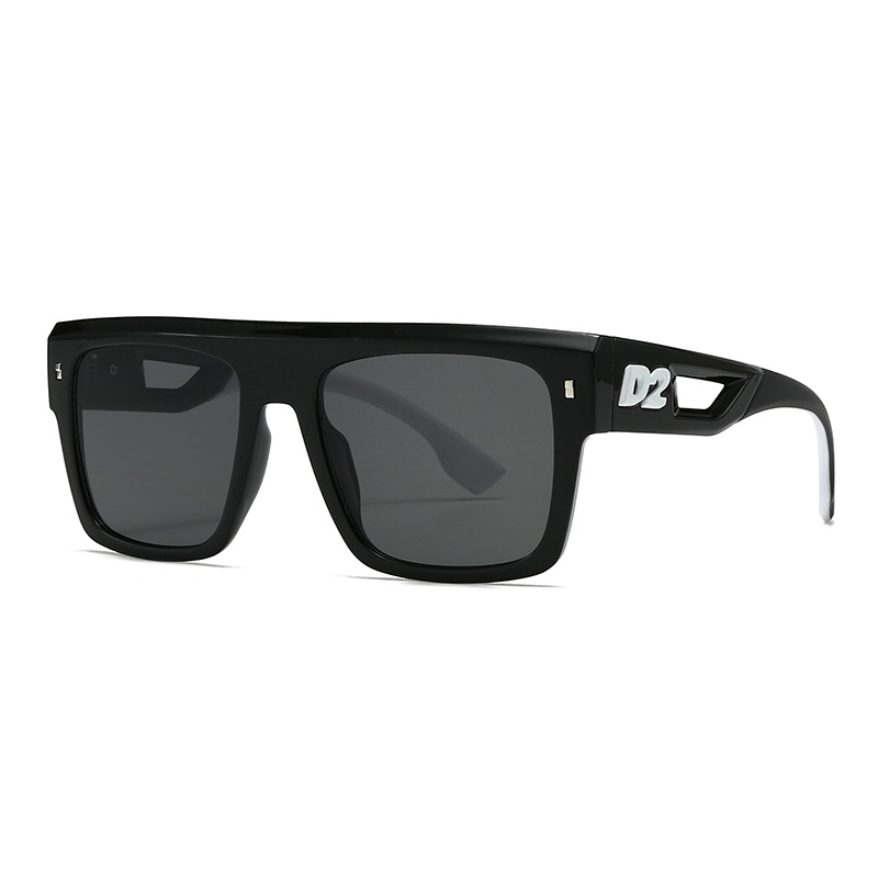 Nouvelles lunettes de soleil de créateur de mode pour hommes et femmes avec des lignes simples et minimalistes et une grande monture