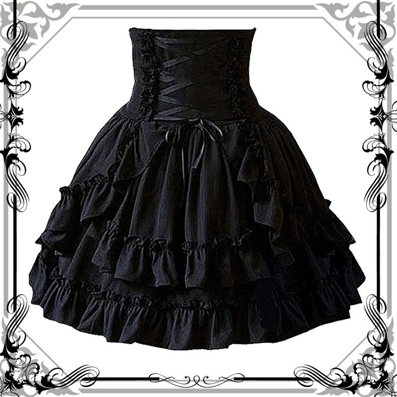 Jupe Lolita gothique rétro Y2k pour femmes, jupe gâteau Vintage médiévale, Costume de Cosplay à la mode, jupe bouffante superposée moelleuse, nouvelle collection été