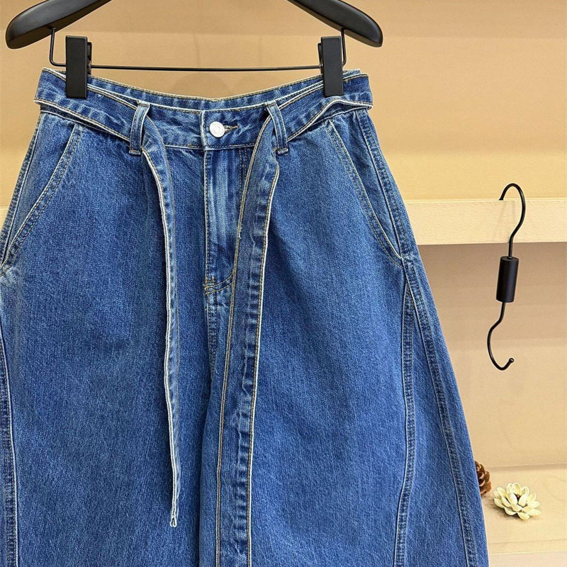 Jeans pour femmes, été-automne, nouveau modèle haut de gamme, décontracté, taille haute, coupe droite, pantalon large, jean en denim pour femme, 7 ou 8 pouces