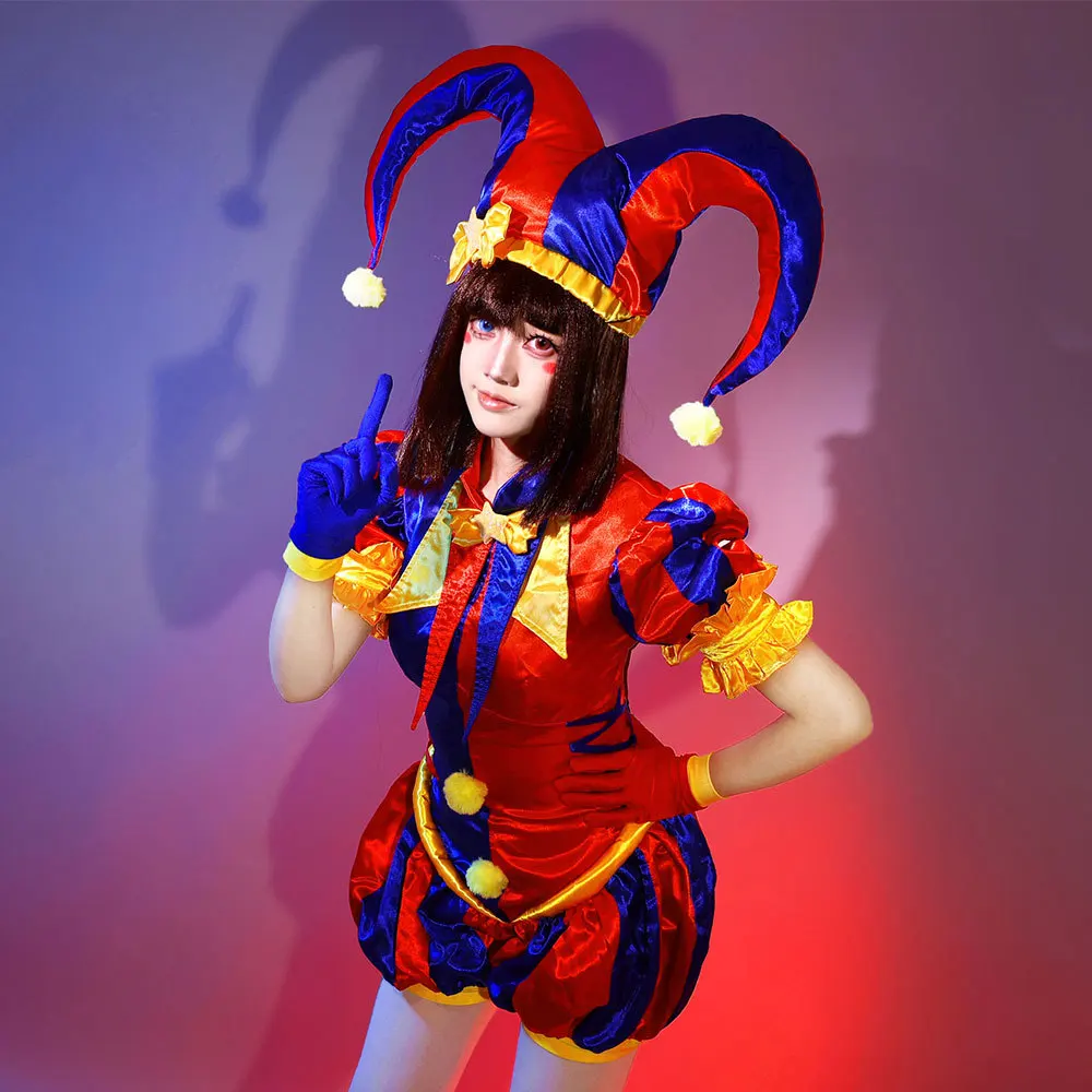 Costumes de cosplay Pomni, uniforme de clown, anime The Amazing Digital Circus, jeu de rôle, tenue de fête d'Halloween et de carnaval