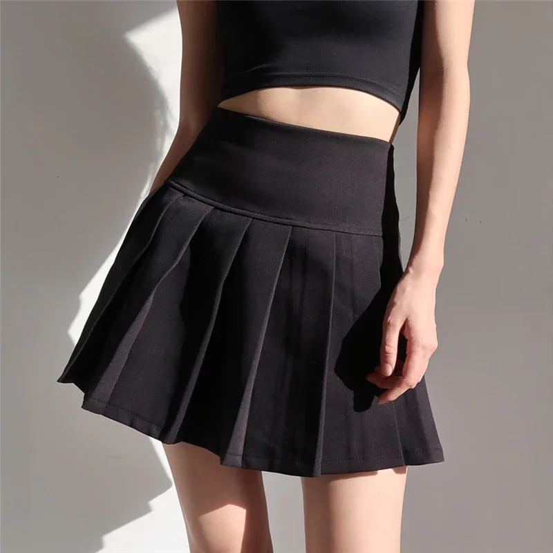 Mini jupes plissées pour femmes, jupes d'été pour l'école japonaise, taille haute, Kawaii, mignonne, uniforme Harajuku, 2024