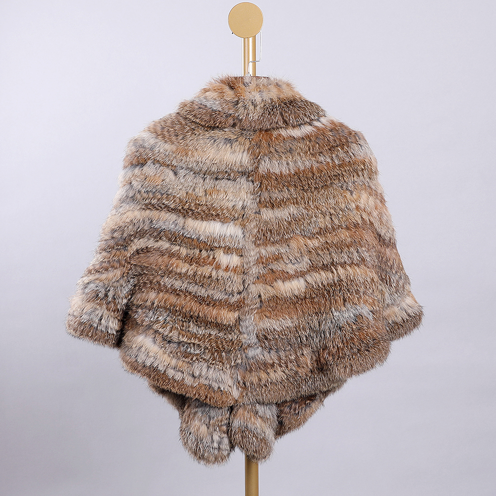 BOONJOVIA Cape en fourrure de lapin véritable naturelle pour femme, châle chaud d'hiver, pashmina, poncho de soirée et de mariage, étole de créateur