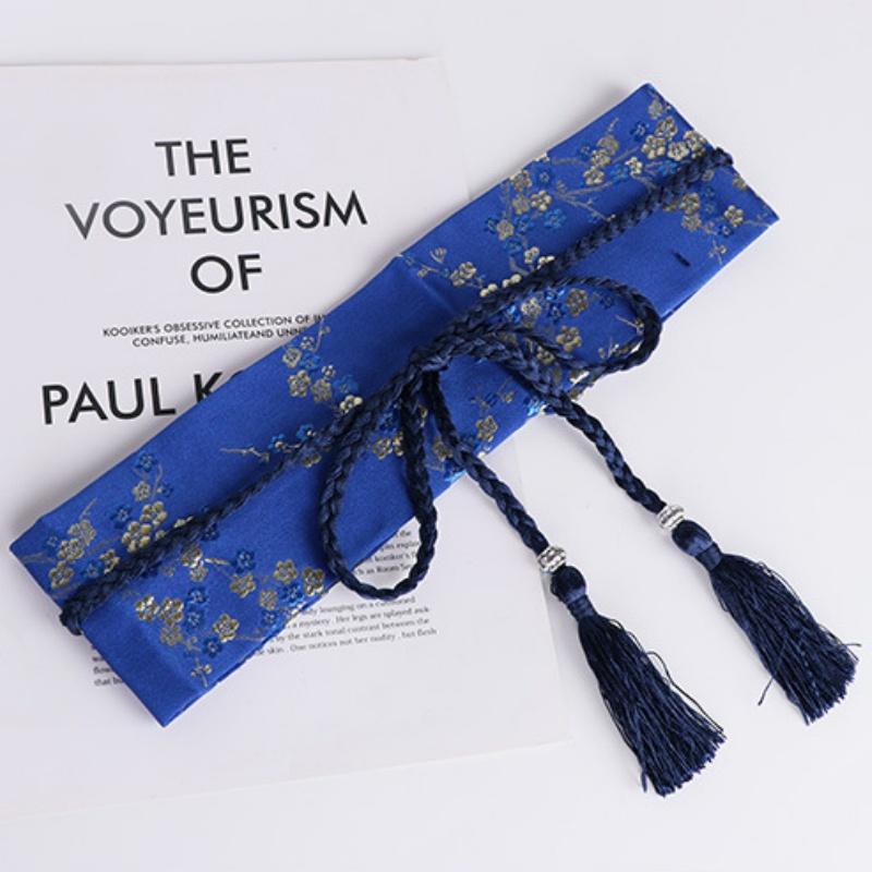 Ceinture élégante pour femme avec nœud brodé floral vintage pour un look stylé