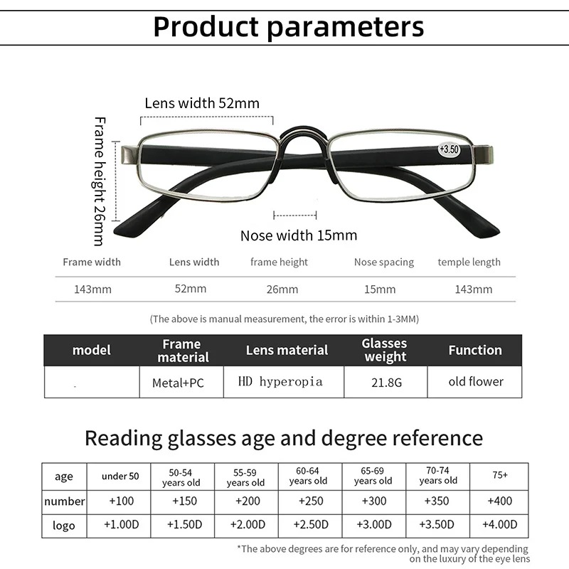 Nouvelle mode lunettes de lecture hommes haute qualité Prescription lunettes cadre optique lentilles claires