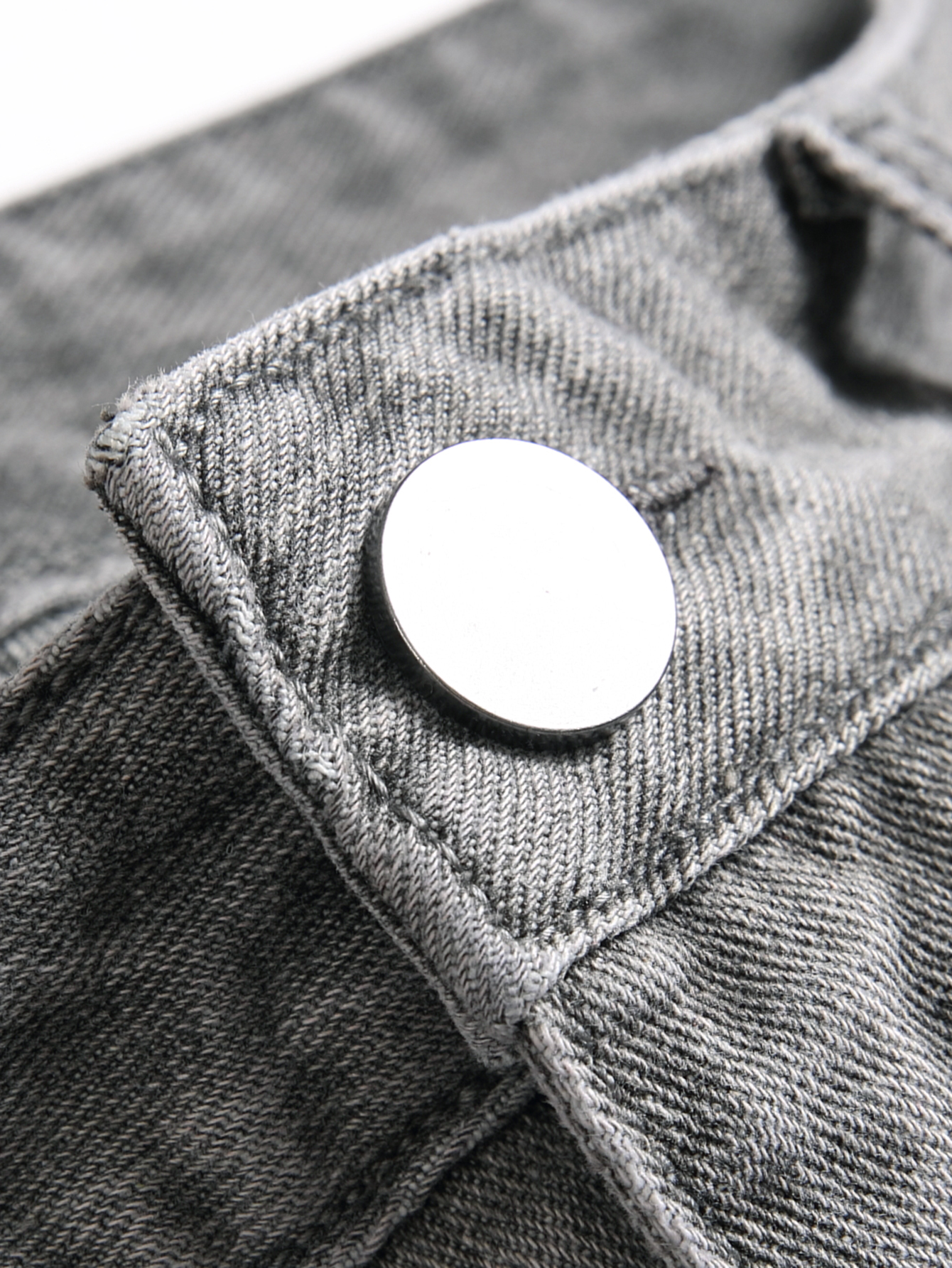 Jean pour hommes coupe ajustée confort jambe droite décontracté taille moyenne pantalon en jean pantalon gris vêtements pour hommes