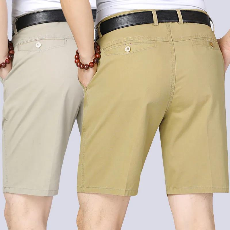 Short de plage pour homme, 100% coton, longueur aux genoux, marque classique, vêtements confortables