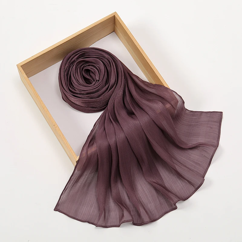 Hijab musulman, foulard, couvre-chef pour femmes musulmanes, châle en soie scintillante islamique, foulards de luxe 180*70cm