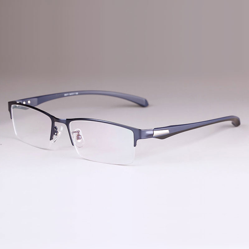 Monture de lunettes en alliage pour hommes, branches flexibles, jambes, matériau en alliage de galvanoplastie IP, bord complet et demi-bord
