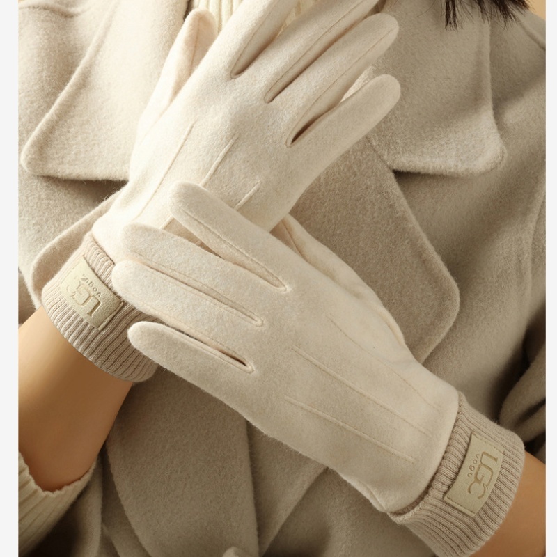 Gants d'hiver en cachemire pour femmes, gants chauds pour écran tactile, gants pour hommes, protection contre le froid en extérieur, gants de cyclisme épais à doigts complets