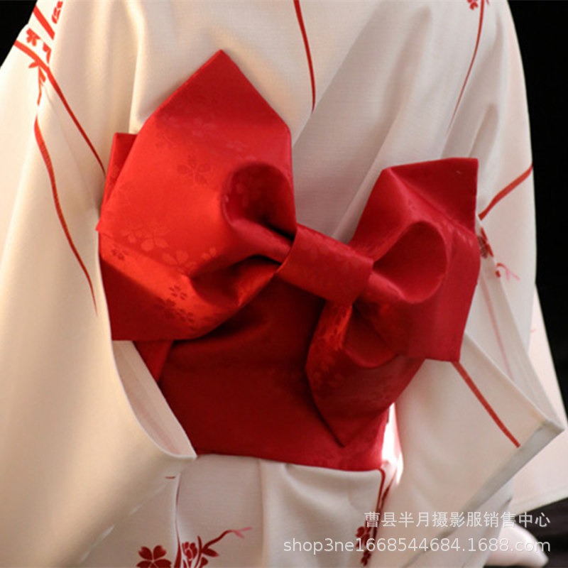 Kimono japonais Yukata pour femmes, ceinture de style en relief, joint de taille avec nœud, accessoires intérieurs