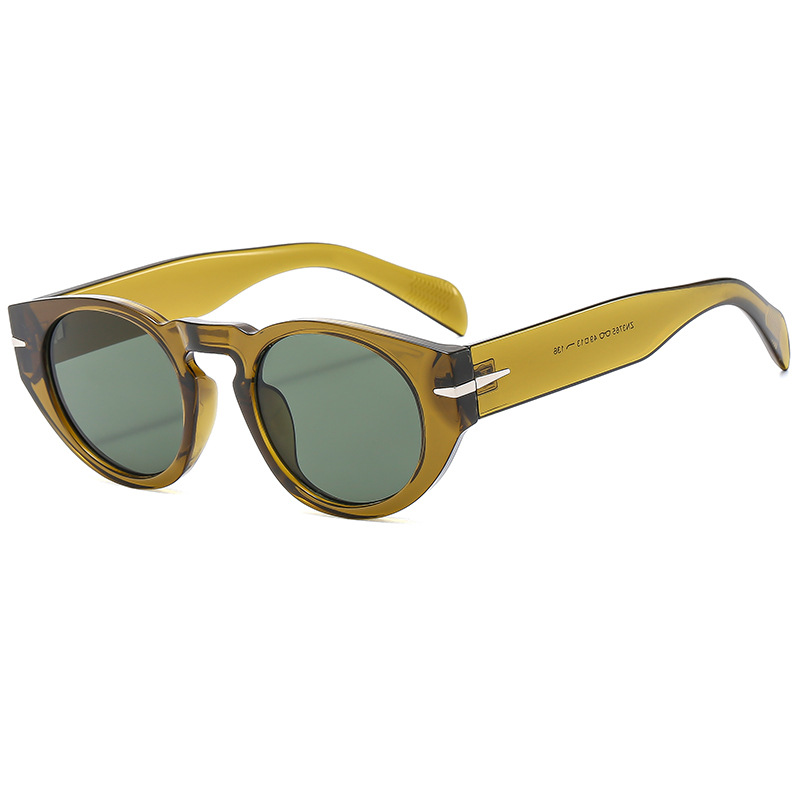 Mode lunettes de soleil rondes femmes classique Vintage hommes lunettes de soleil Steampunk nuances UV400 ovale femme Oculus