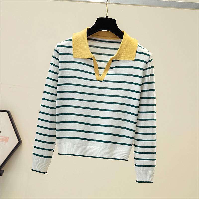 Jersey Mujer 2025 nouveau pull rayé femmes à manches longues décontracté rétro vêtements automne chandails femme tricoté pulls vêtements