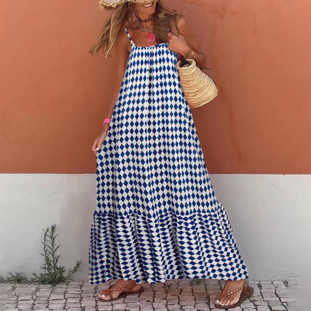 Robe longue bohème à fleurs superposée pour femme, style décontracté, dos nu, idéale pour l'été et la garde-robe