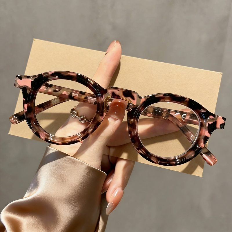 Lunettes de lecture rondes de grande taille pour femmes, style vintage décontracté, lunettes de vue pour hommes, anti-lumière bleue, presbytie 0+1.0+4.0